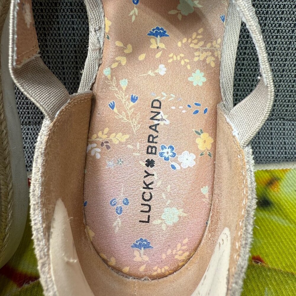 Lucky Brand Womens Suede Espadrille Slip-On Shoes Size 8.5M - Picture 4 of 9